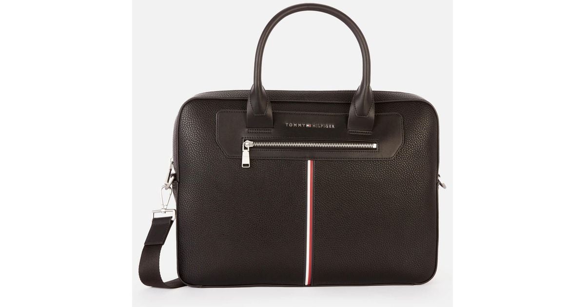 Tommy Hilfiger Downtown Super Slim Laptop Bag in Black for Men Lyst