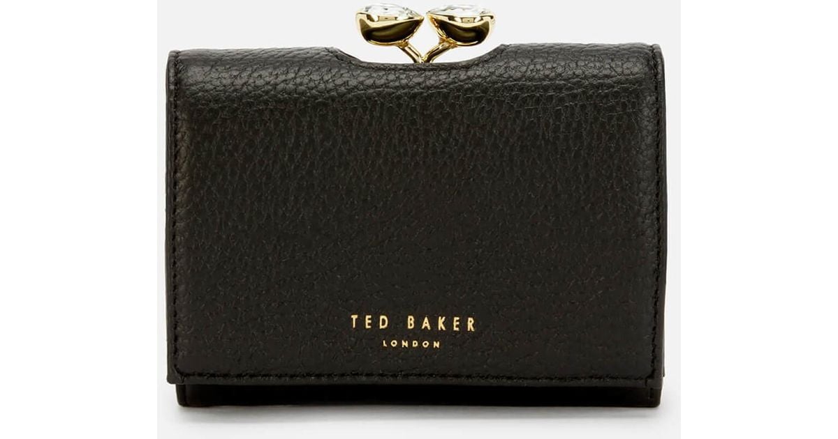 TED BAKER LONDON Sunburst Feather Small Bobble Purse in Pink Trifold Wallet  | eBay