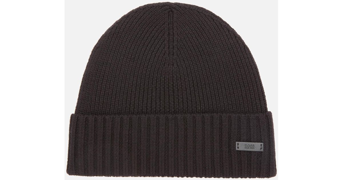 BOSS by HUGO BOSS Wool Fati-n Beanie in 