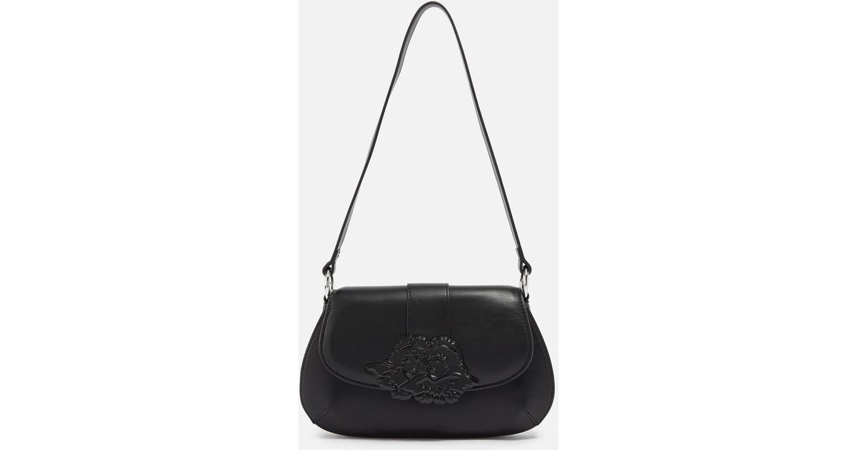 Fiorucci Faux Leather Shoulder Bag in Black | Lyst