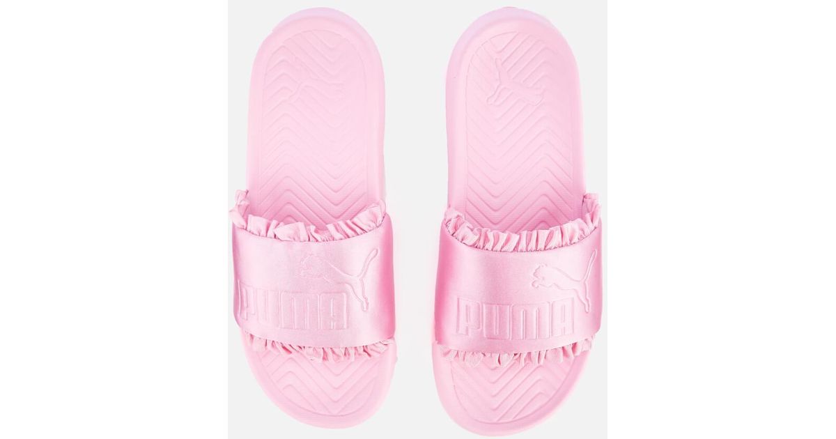 pink puma sandals