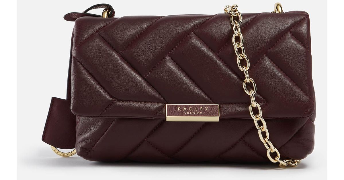 Radley Xl Mill Bay Quilted Leather Cross Body Bag in Red (Brown) Save