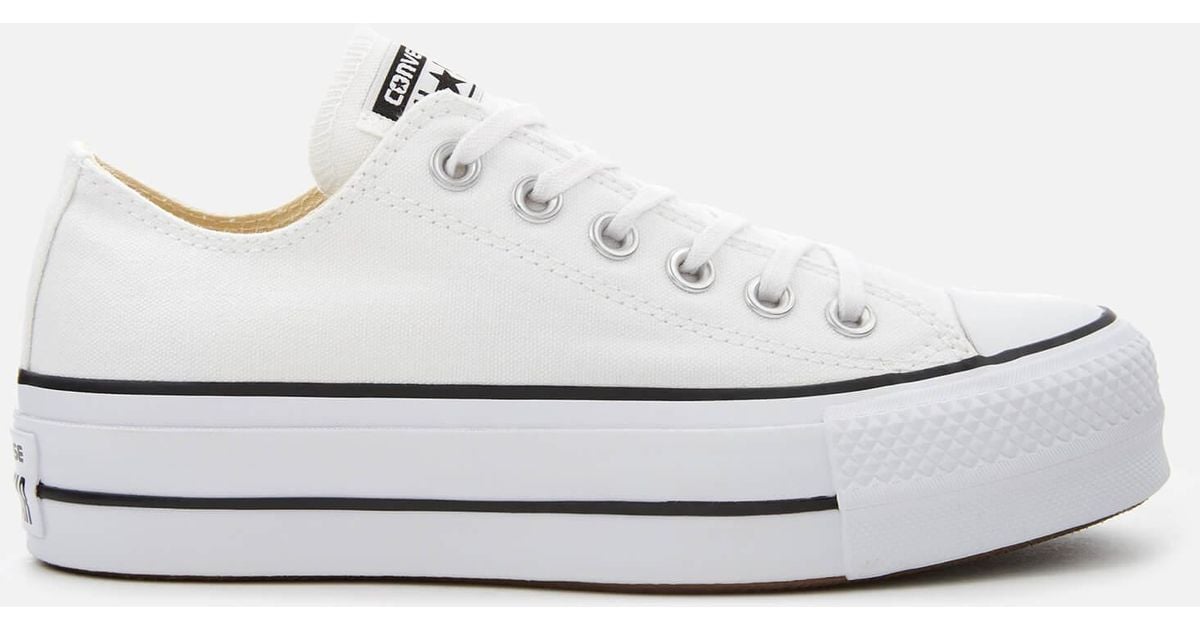 converse chuck taylor all star hi trainers in off white with embroidery