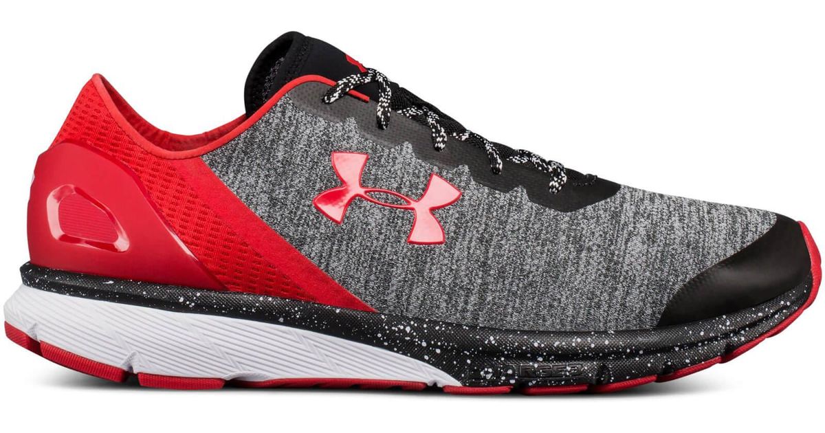 Paris: Under Armour Black And Red Sneakers