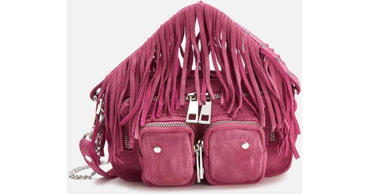 Nunoo Helena Fringe Suede Bag in Pink | Lyst Australia