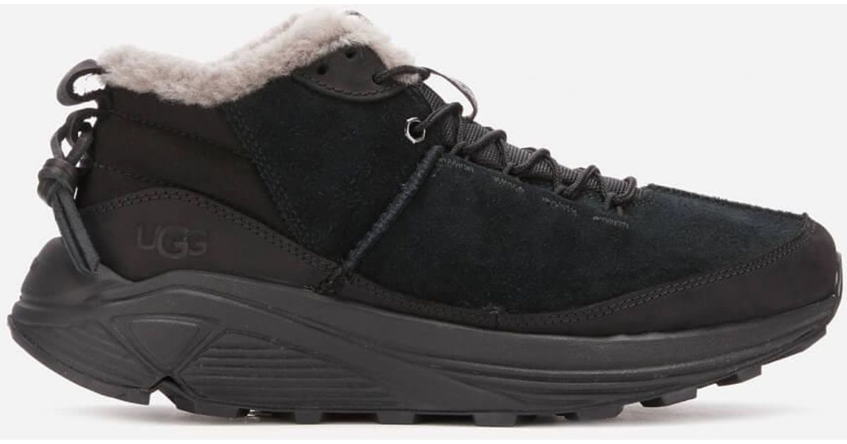 black ugg trainers with fur