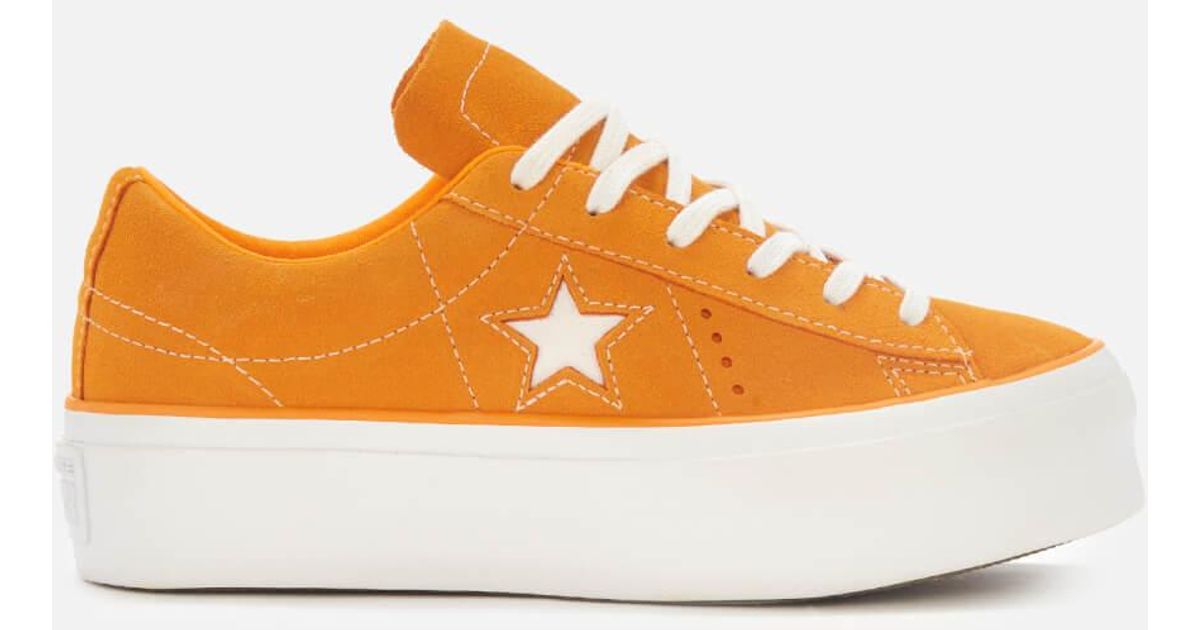converse orange one star