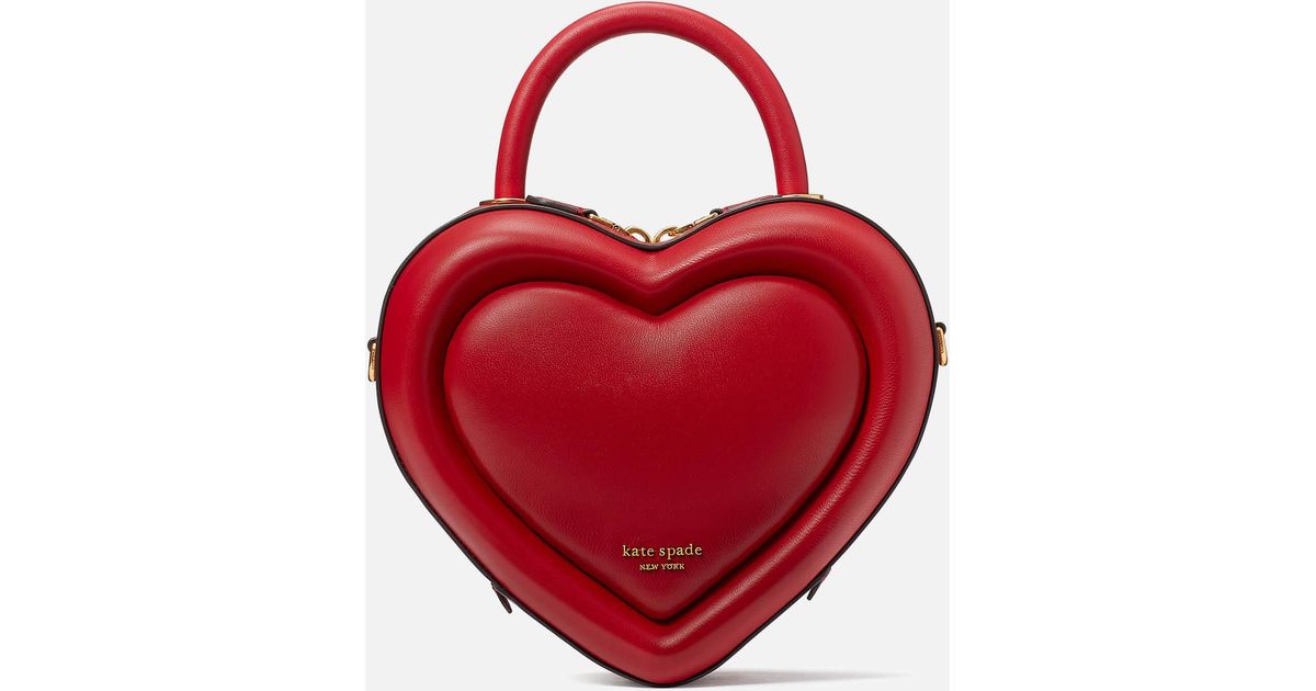 Kate Spade Pitter Patter Heart Leather Bag in Red Lyst