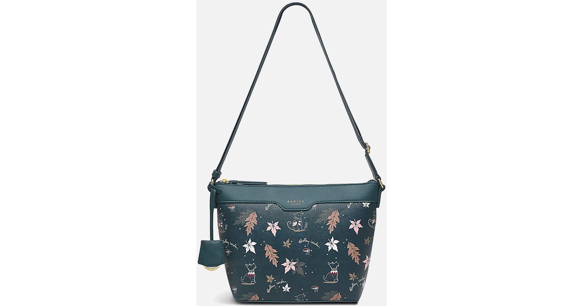 Radley Forest Friends Ziptop Cross Body Bag in Green Lyst