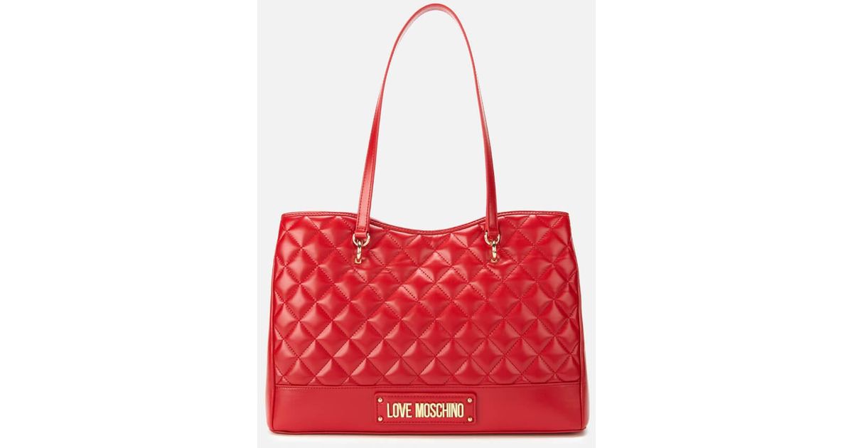 love moschino quilted shopper bag