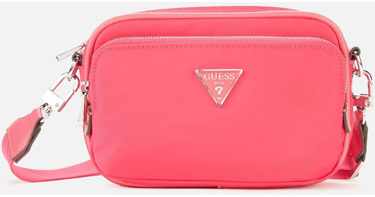 Guess Little Bay Cross Body Camera Bag in Pink Lyst Australia