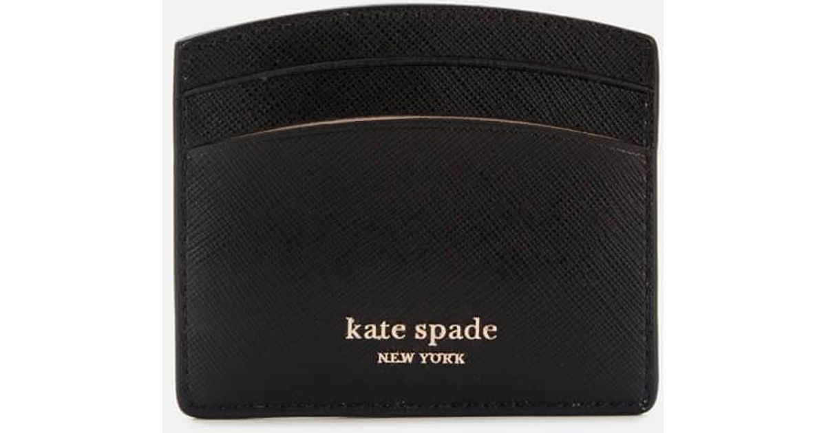 Kate Spade Leather Spencer Card Holder in Black Lyst