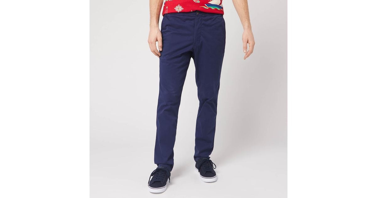 Polo Ralph Lauren Cotton Tapered Fit Prepster Trousers in Blue for Men | Lyst