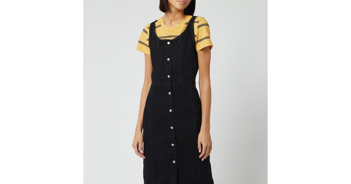 levis black denim dress