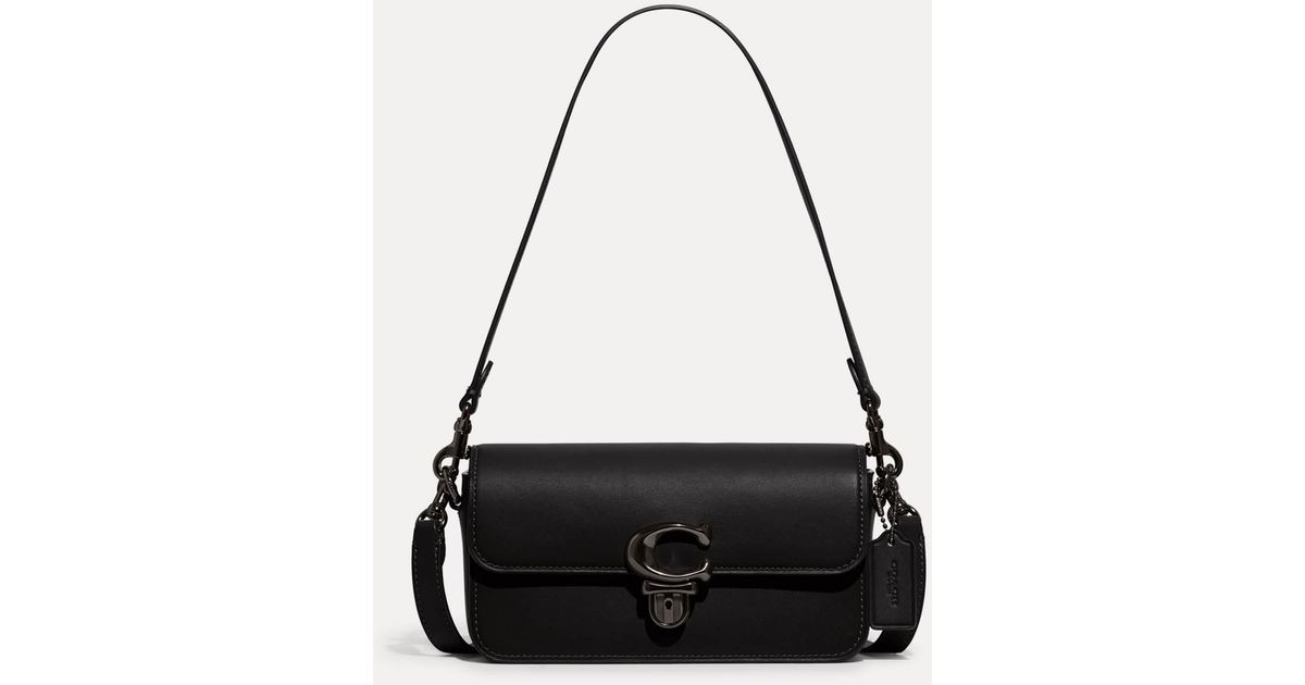 COACH Glovetanned Leather Studio Baguette Bag in Black Lyst