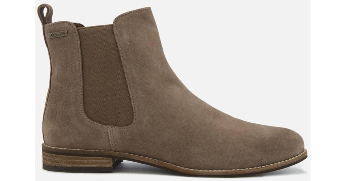 Superdry Millie-lou Suede Chelsea Boots in Brown | Lyst