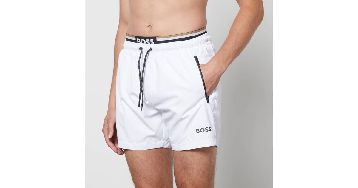 BOSS by HUGO BOSS Synthetic Thornfish Shell Swim Shorts in White for