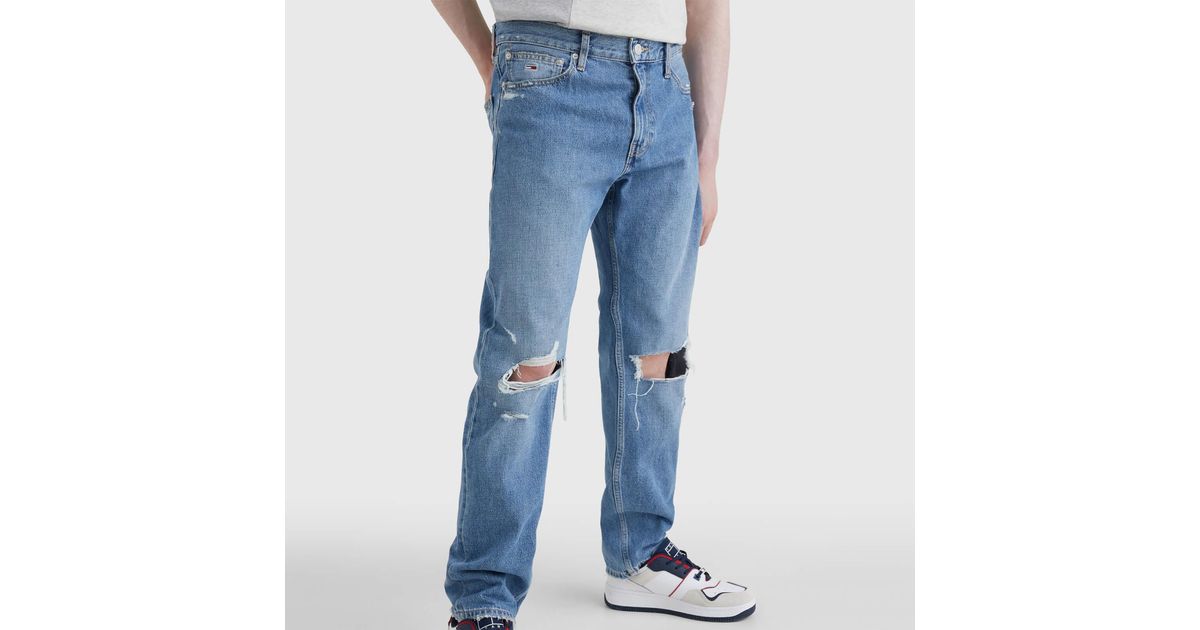 Tommy Hilfiger Ethan Relaxed Straight Hemp Denim Jeans in Blue for Men |  Lyst