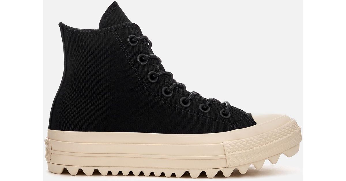 Converse Canvas Chuck Taylor All Star Lift Ripple Hi-top Trainers in Black  for Men | Lyst