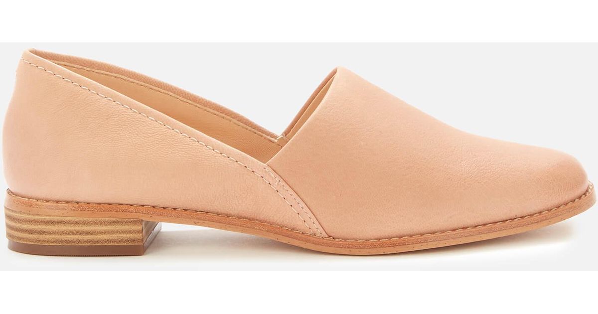 clarks pure flat mint leather