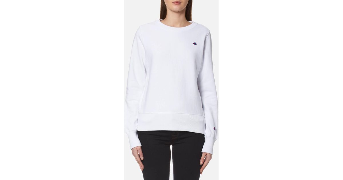 white crew neck champion