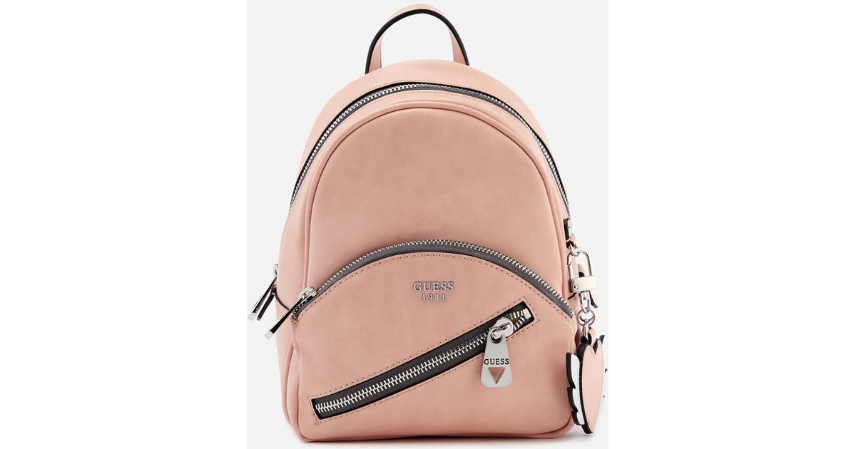 Guess Bradyn Small Backpack in Pink | Lyst