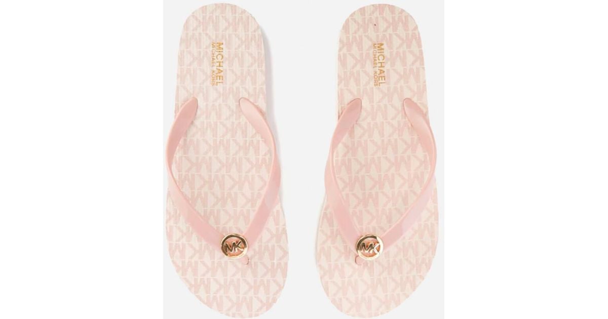 mk pink sandals