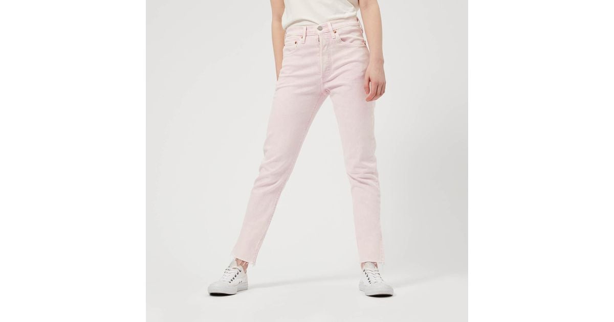 pink levis jeans 501