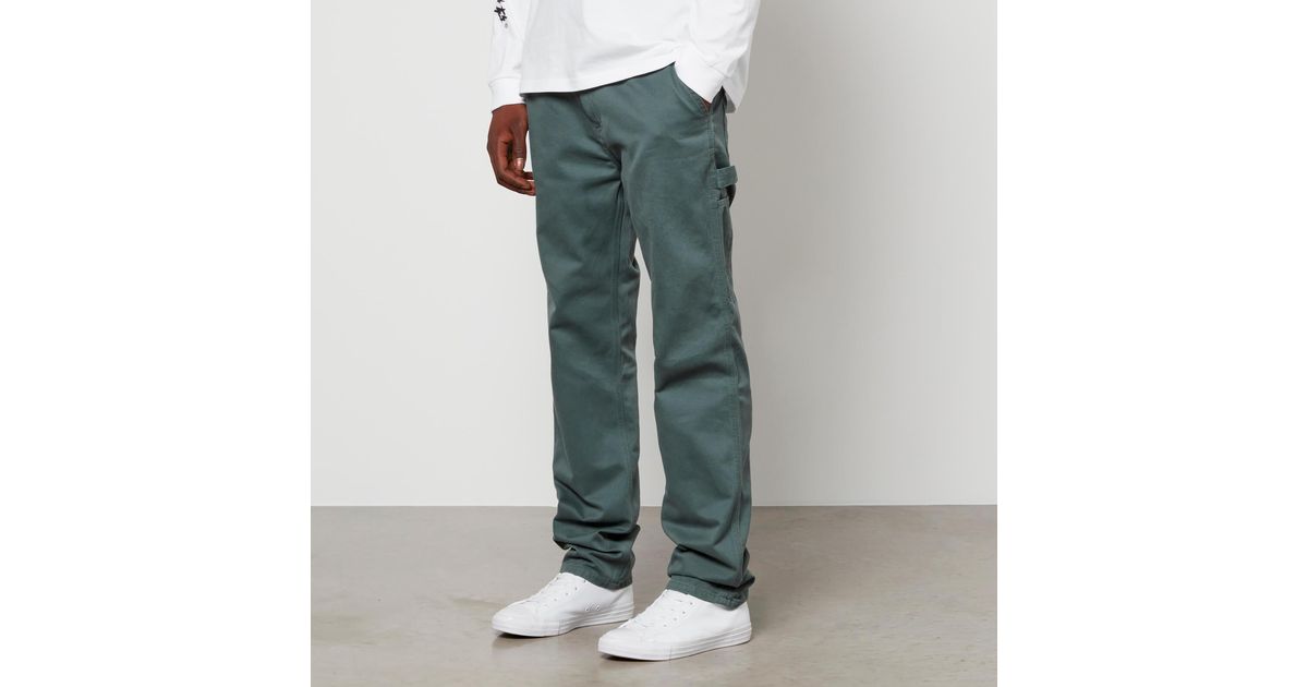 Carhartt WIP Ruck Single Knee Cotton Trousers in Green for Men | Lyst