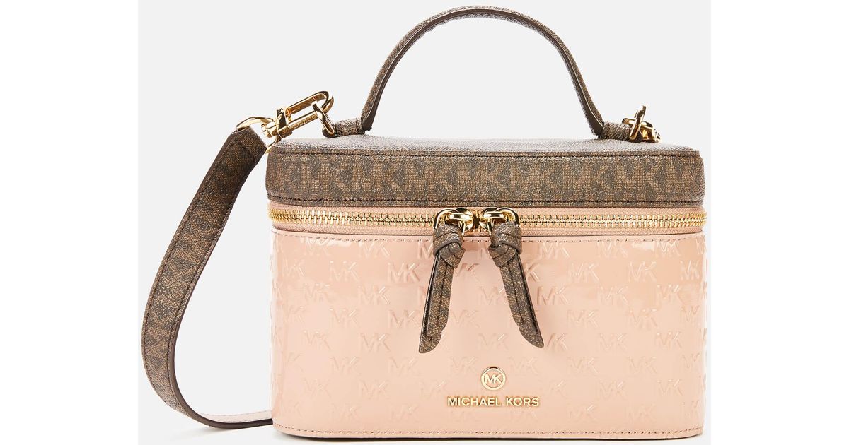 MICHAEL Michael Kors Jet Set Charm East West Trunk Xbody Bag in Brown  (Pink) | Lyst
