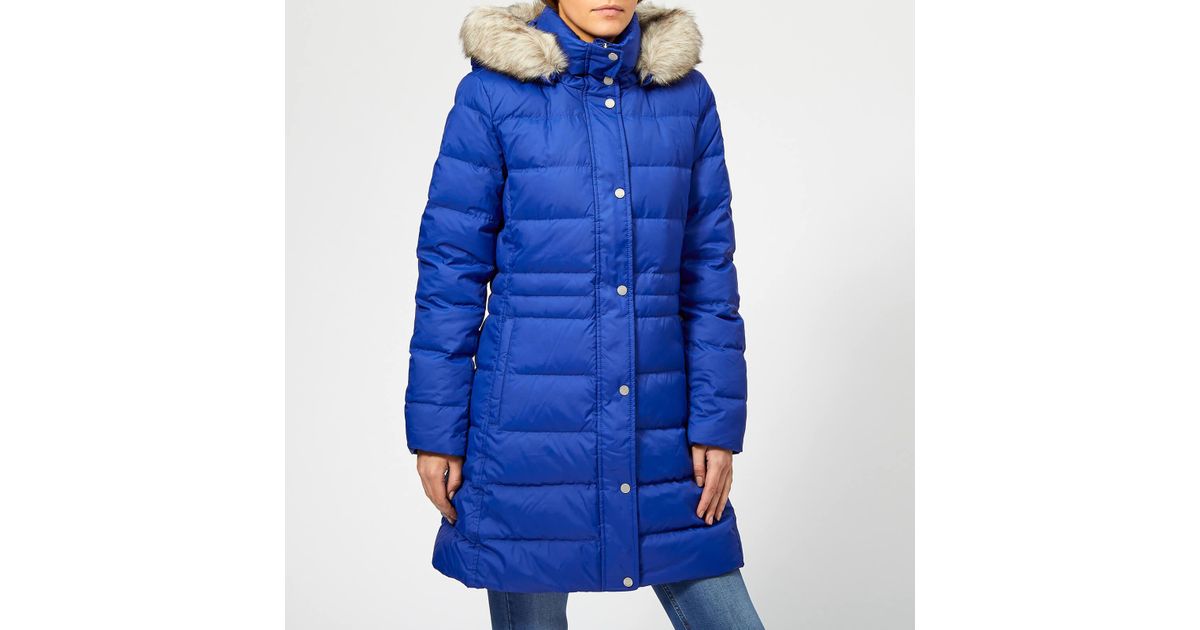 tommy hilfiger blue new tyra down coat