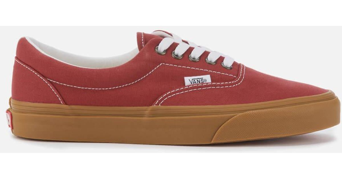 Vans Canvas Era Gum Sole Trainers in Red for Men - Save 24% - Lyst