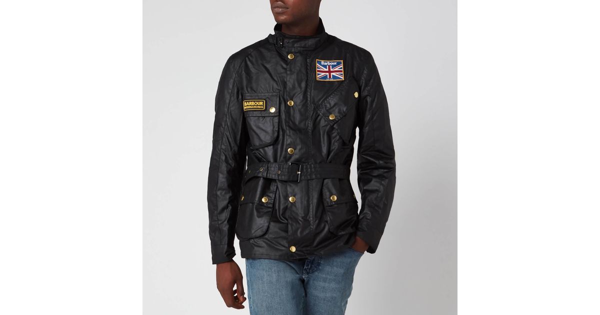 Barbour Men's Union Jack International Coat in Black for Men 