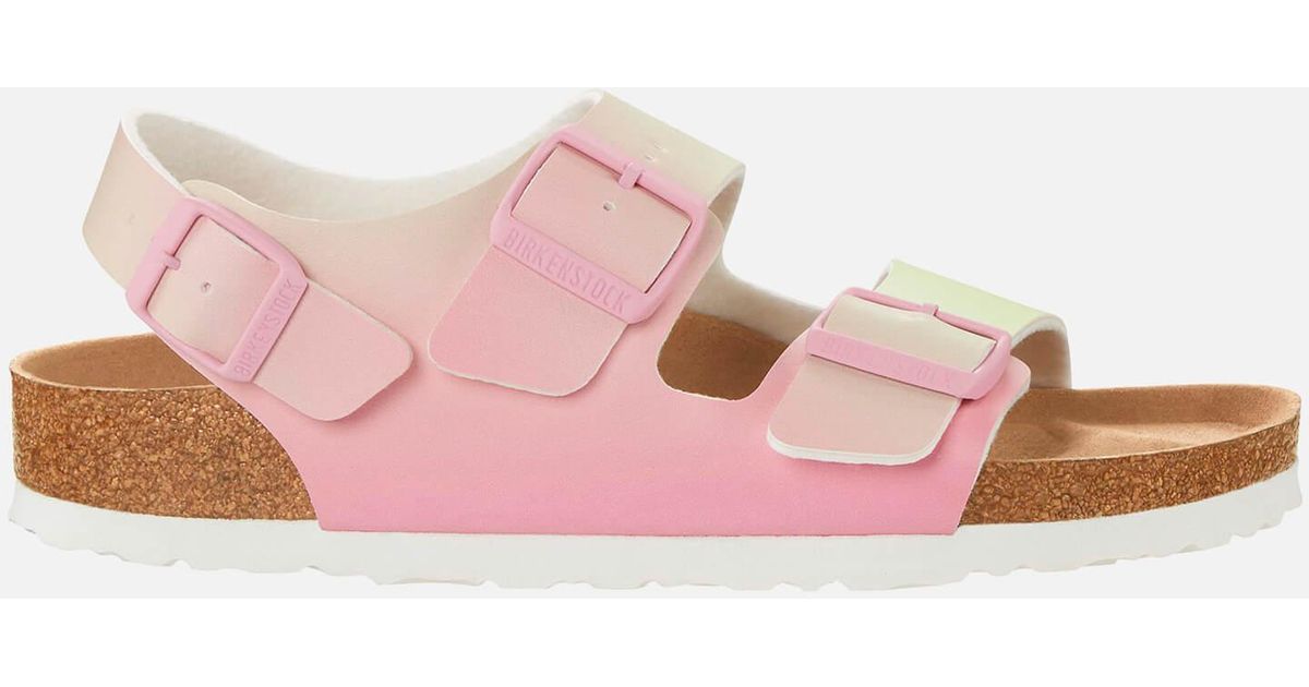 Birkenstock Milano Birko-flor® Sandals in Pink | Lyst
