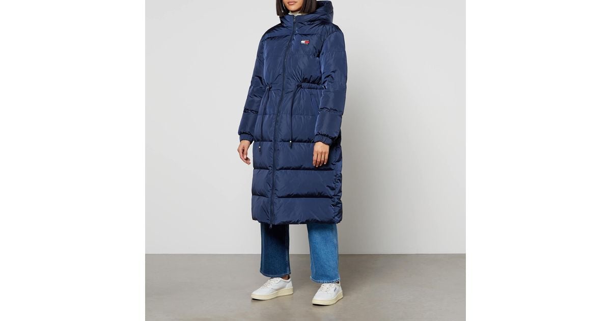 in Logo-Patched Coat DE Puffer Shell Lyst Hilfiger | Blau Tommy