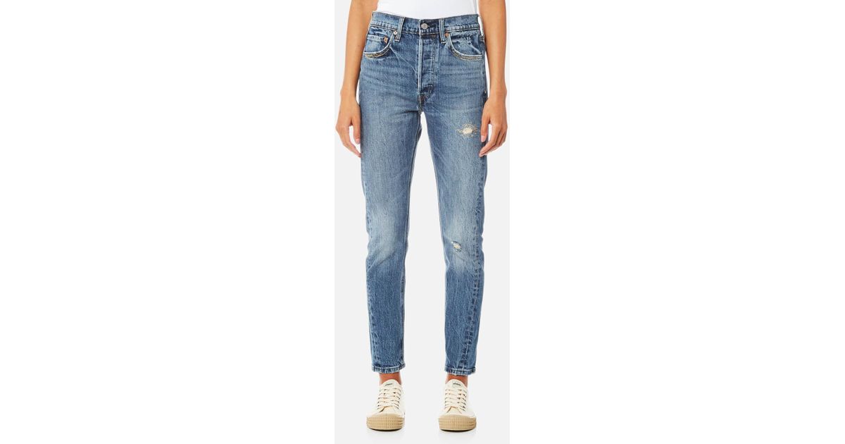 levi's 501 altered skinny jeans