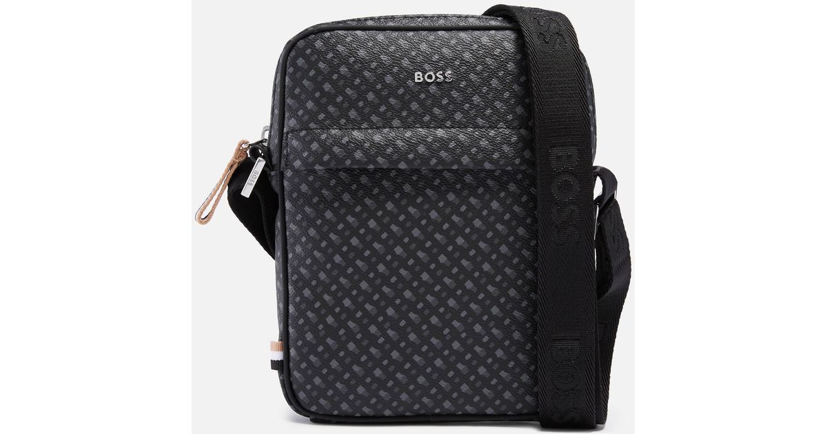 BOSS by HUGO BOSS Byron Faux Leather Crossbody Bag in Black for Men Lyst