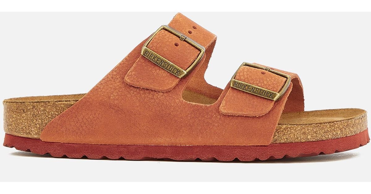 birkenstock arizona orange nubuck