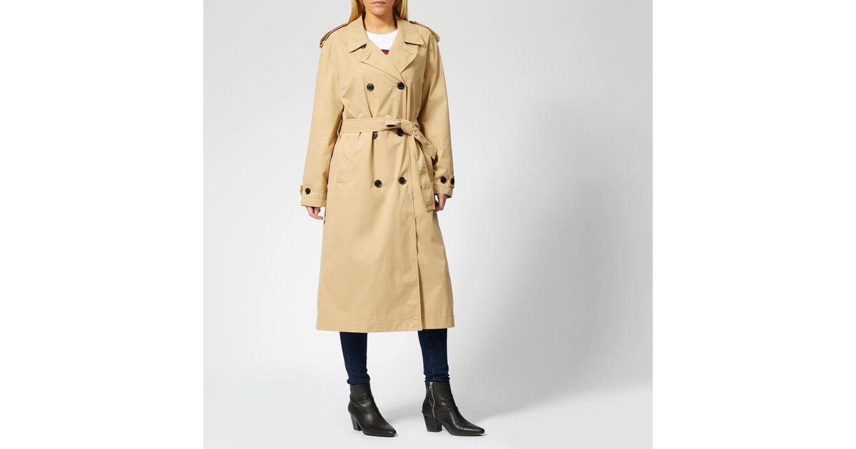 Levi's Cotton Kate Trench Coat in Cream 