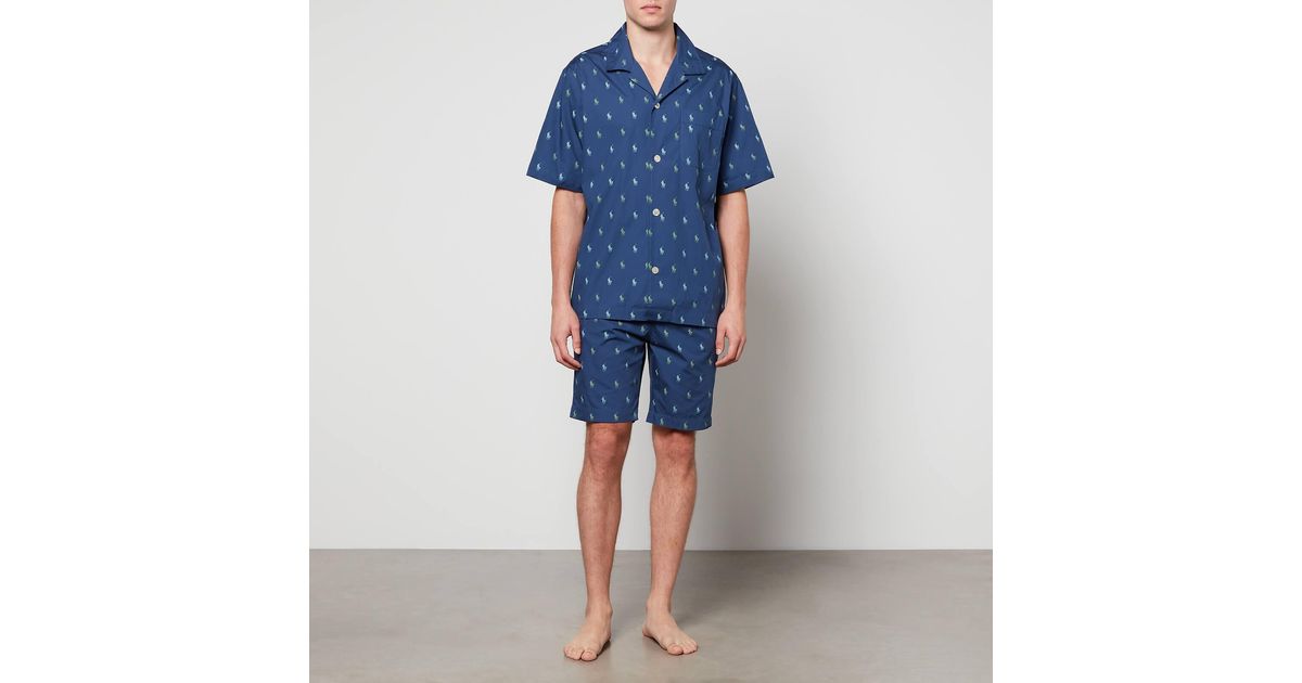 Polo Ralph Lauren Cotton-poplin Lauren Shirt And Shorts Pyjama Set in ...
