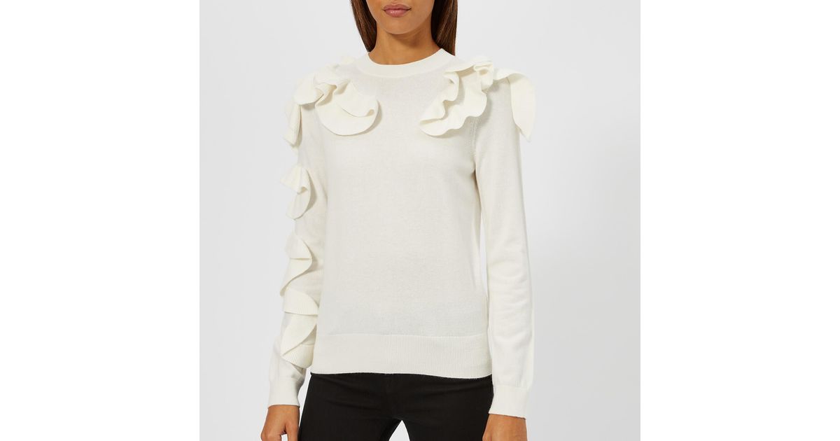 ruffle shoulder jumper