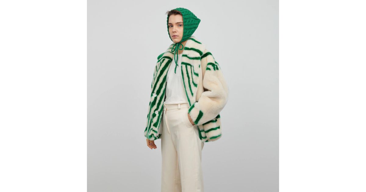Jakke green store fur coat