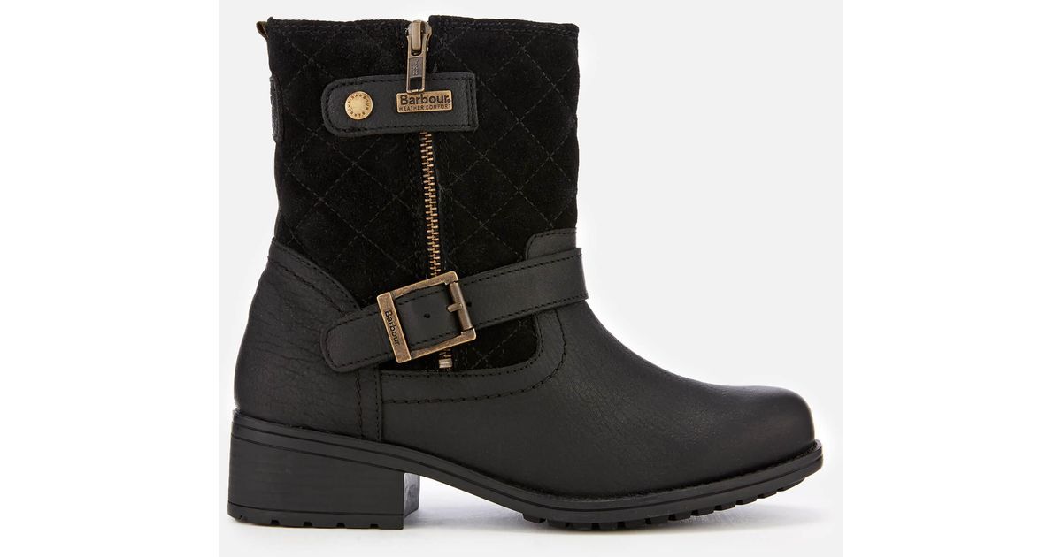 barbour quilted boots