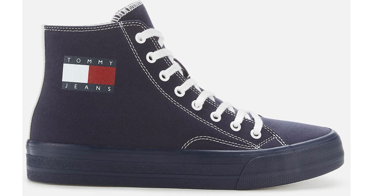 tommy hilfiger mid cut sneakers