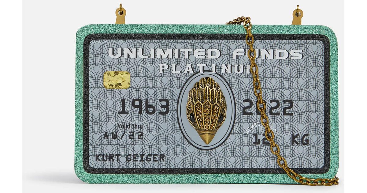 Kurt Geiger Credit Card Acrylic Bag in Blue Lyst