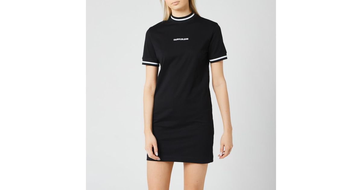 calvin klein black t shirt dress