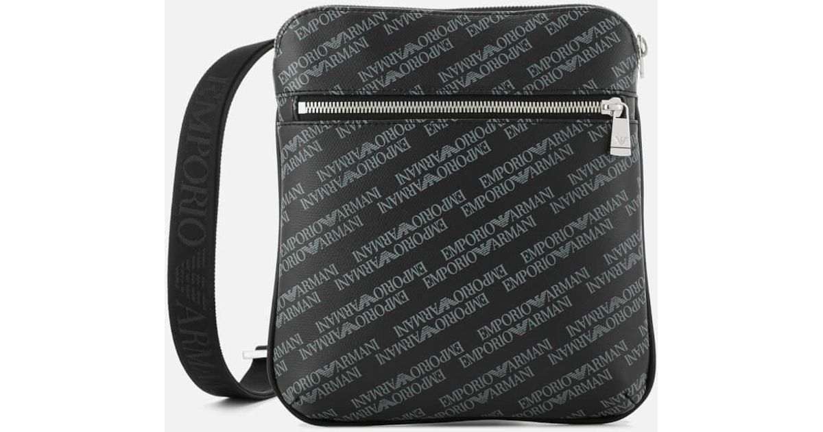Emporio armani flat messenger bag sale