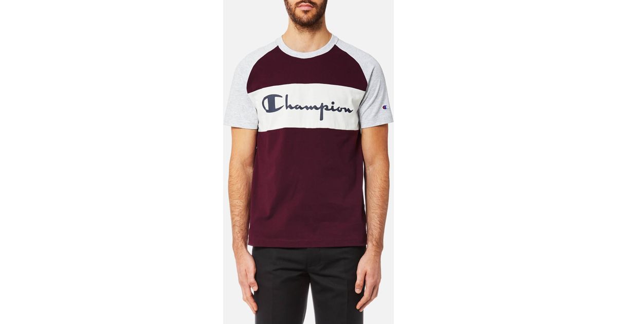 burgundy champion t shirt