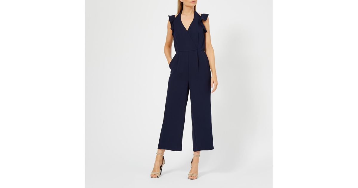 whistles larkin frill detail jumpsuit