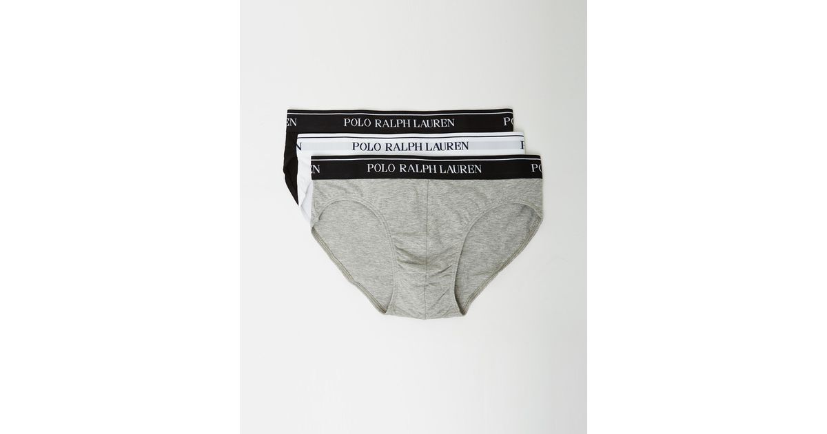 Polo Ralph Lauren Cotton 3 Pack Low Rise Briefs for Men Lyst Australia